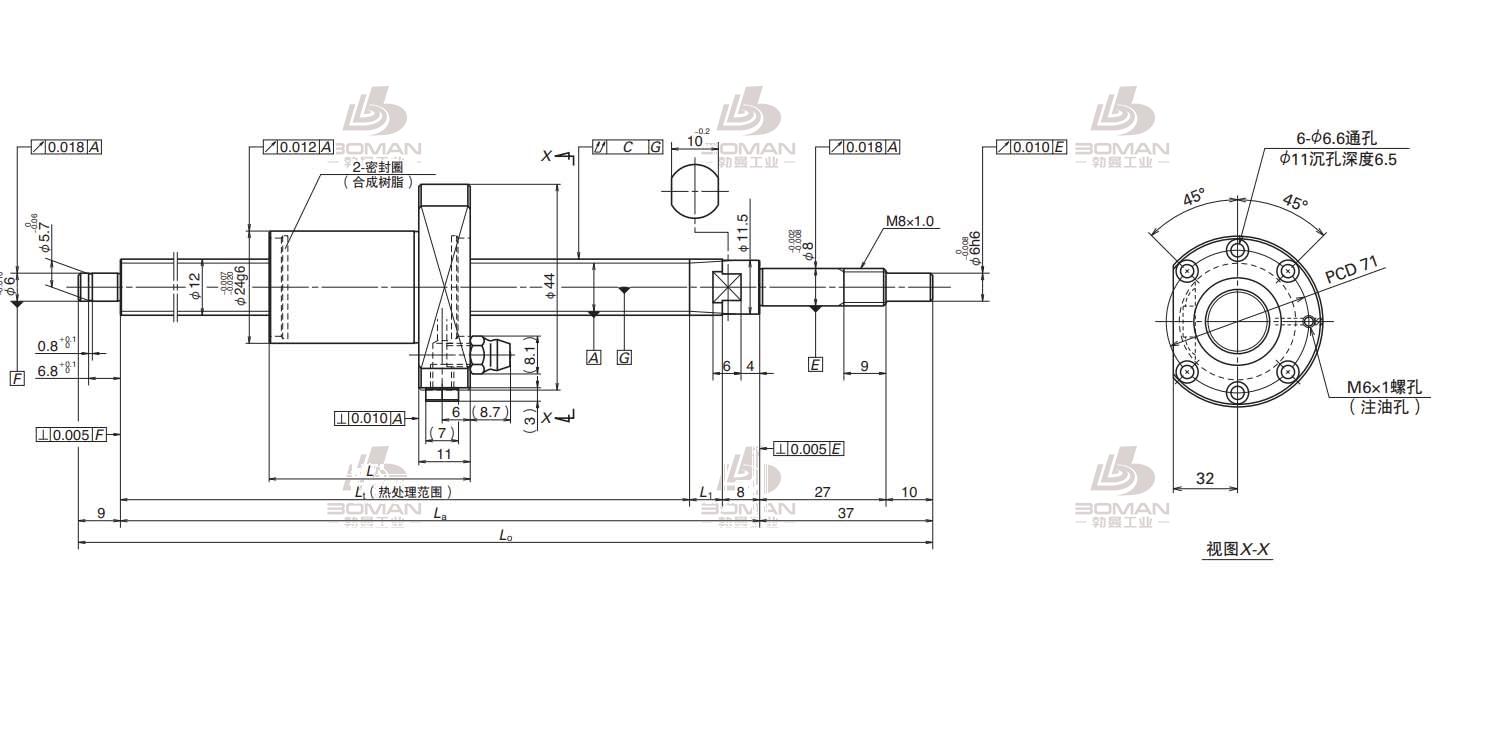 W3204SA-2Z-C5Z5-SA标准滚珠丝杠