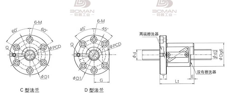 KURODA GR8020FS-CAPR 黑田丝杆替换尺寸图解