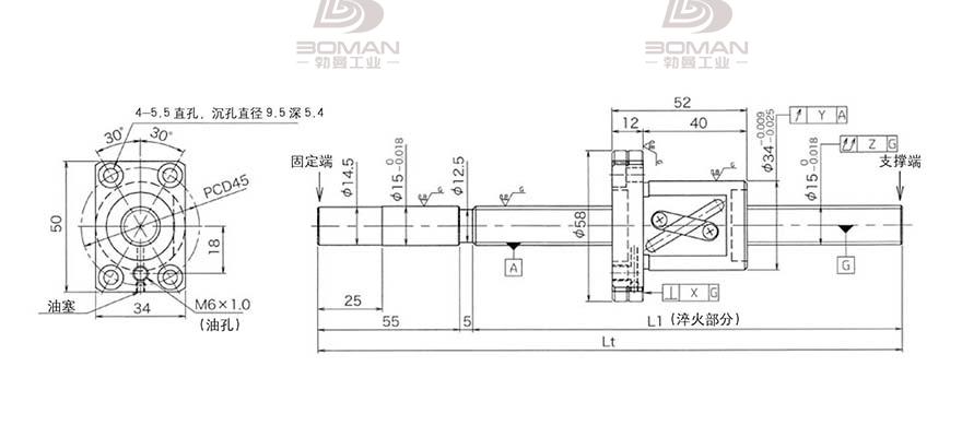 KURODA GG1510DS-BALR-1100A 日本黑田滚珠丝杠