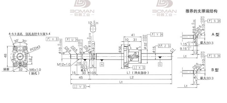 KURODA GP1504DS-BALR-0400B-C3F 黑田精工丝杆评测