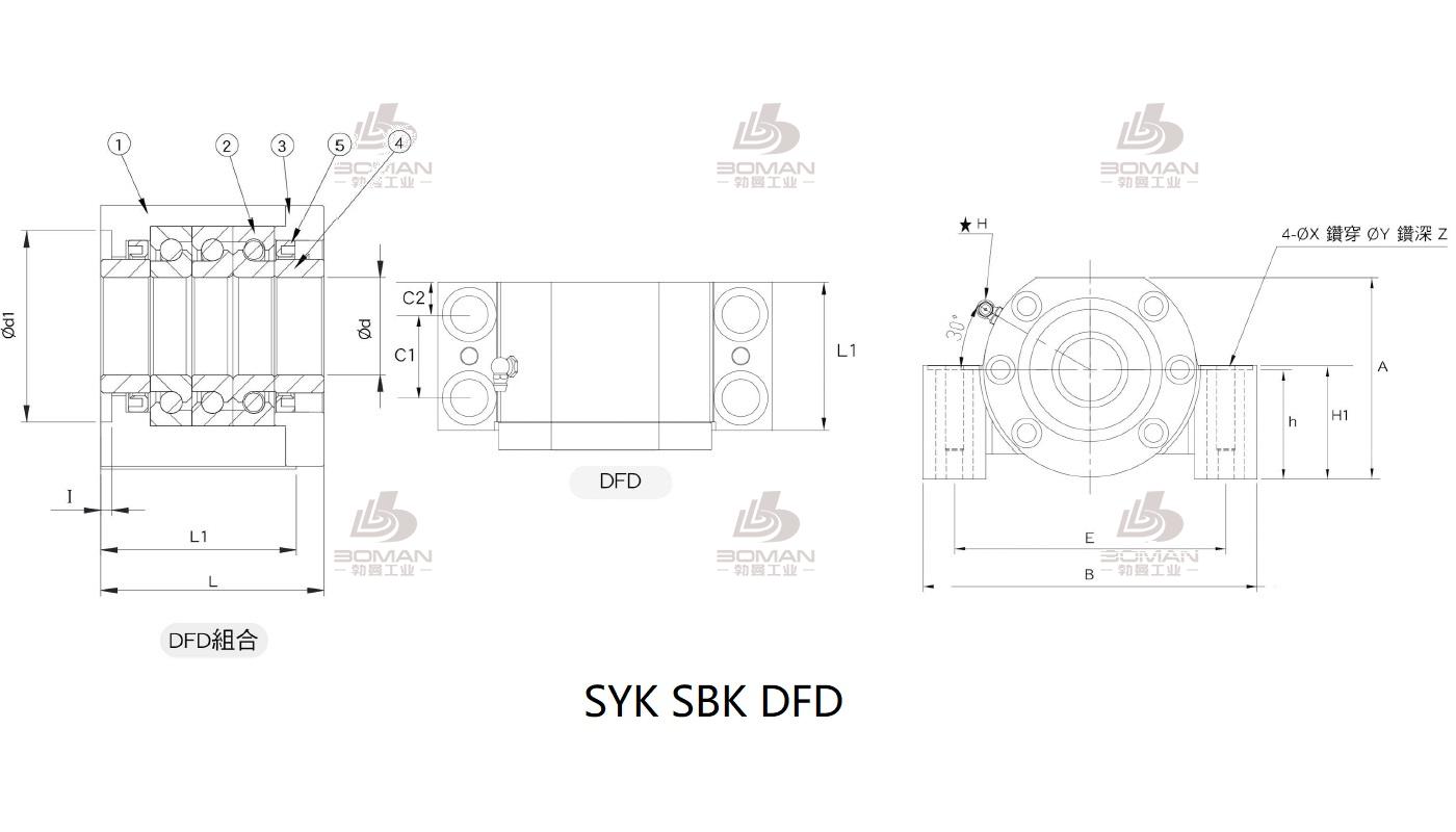 SYK LFA25 syk丝杆固定端和支撑端