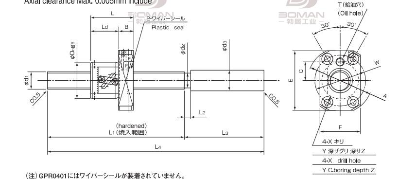 ISSOKU GPR0401RC3T-150 ISSOKU滚珠丝杆